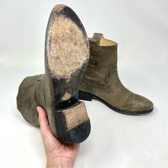 Frye Jaden Roper Western Leather Ankle Boots Size 7.5 - Picture 7 of 12